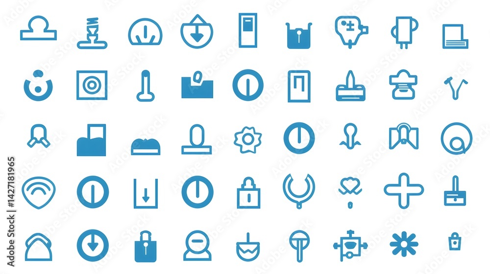 Professional key icon and web interface business tools for effective online presence Professional key icon and web interface business tools for effective online presence