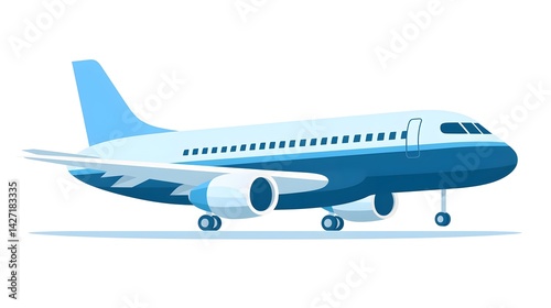 Screw Aeroplane Bicolor Illustration Icon: Modern Aircraft Tool Vector Design
