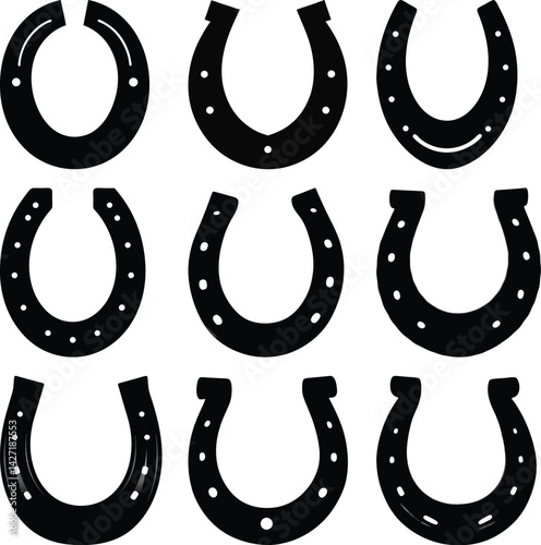 Collection of Simple Horseshoe Icons