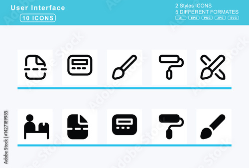 Set of 5 solid user interface icons,oil, temp, olive, olives, onion, opacity