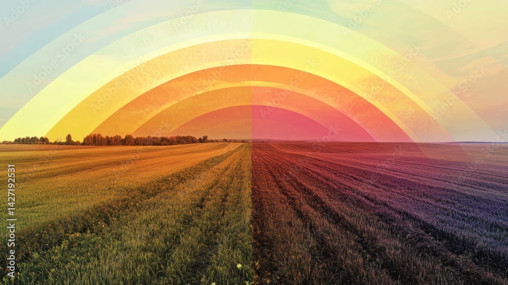Fototapeta premium Rainbow Fields