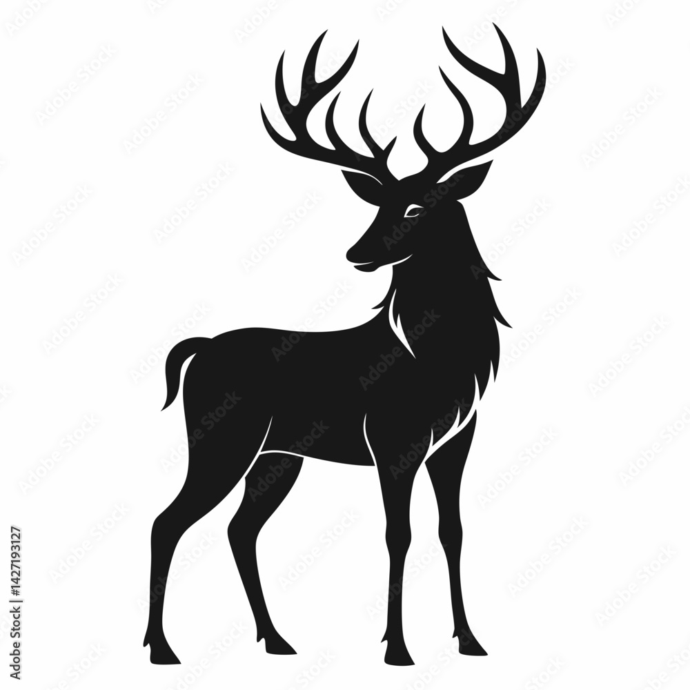 Fototapeta premium deer silhouette vector