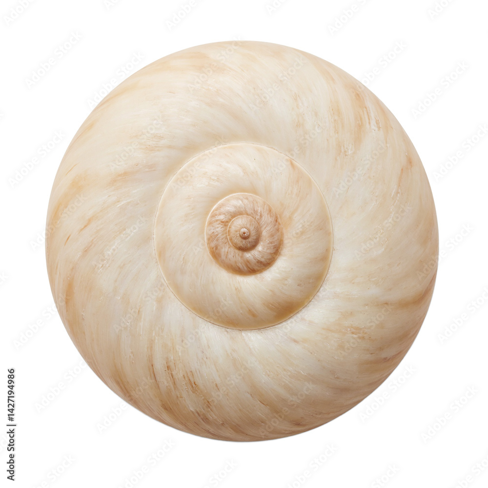 Isolated beige and cream heavy moon snail shell perfect for marine and nature concepts Isolated beige and cream heavy moon snail shell perfect for marine and nature concepts