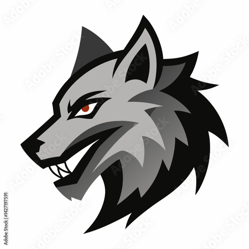 Bold Wolf Illustration: A striking illustration captures the fierce gaze and predatory essence of a wolf, a symbol of untamed wilderness and strength.