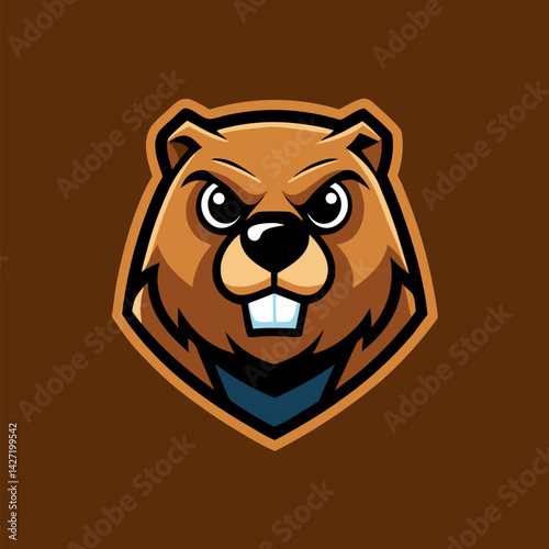 Beaver Logo: Bold illustration of a determined beaver, a symbol of diligence, industriousness, and nature's craftsmanship.
