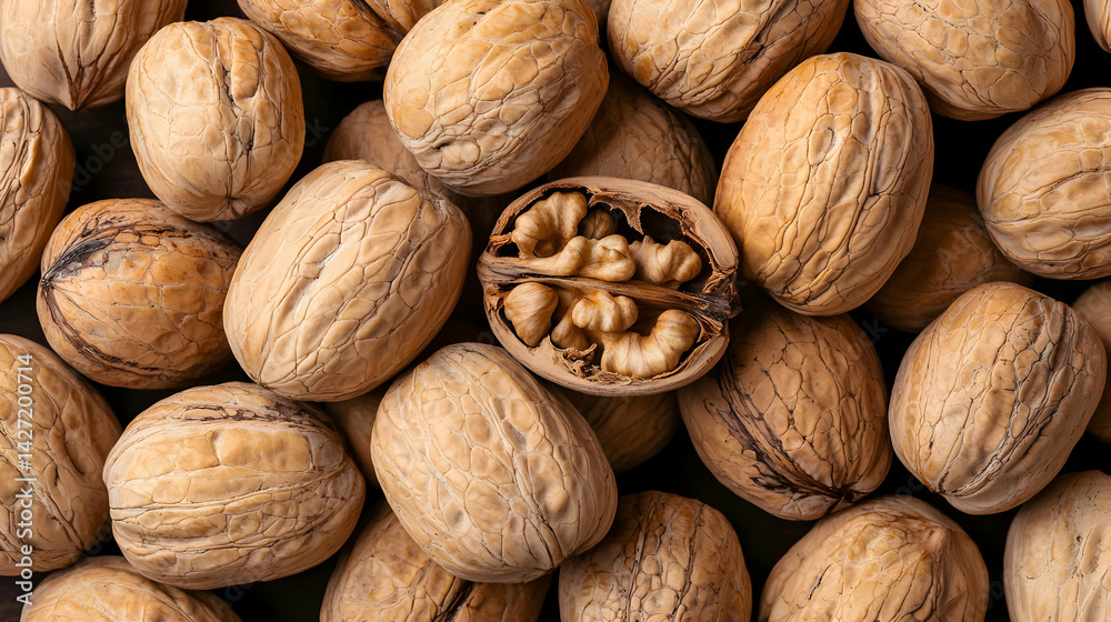 Close Up View Of Walnuts Close Up View Of Walnuts