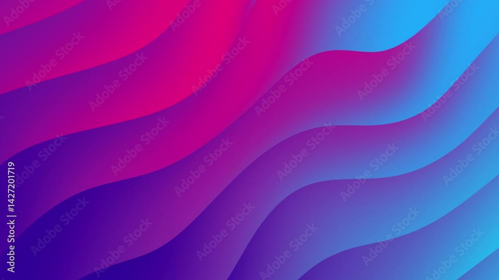 Animación abstracta de ondas y curvas en movimiento suave y fluido, con un gradiente colorido y una estética minimalista, moderna y premium.