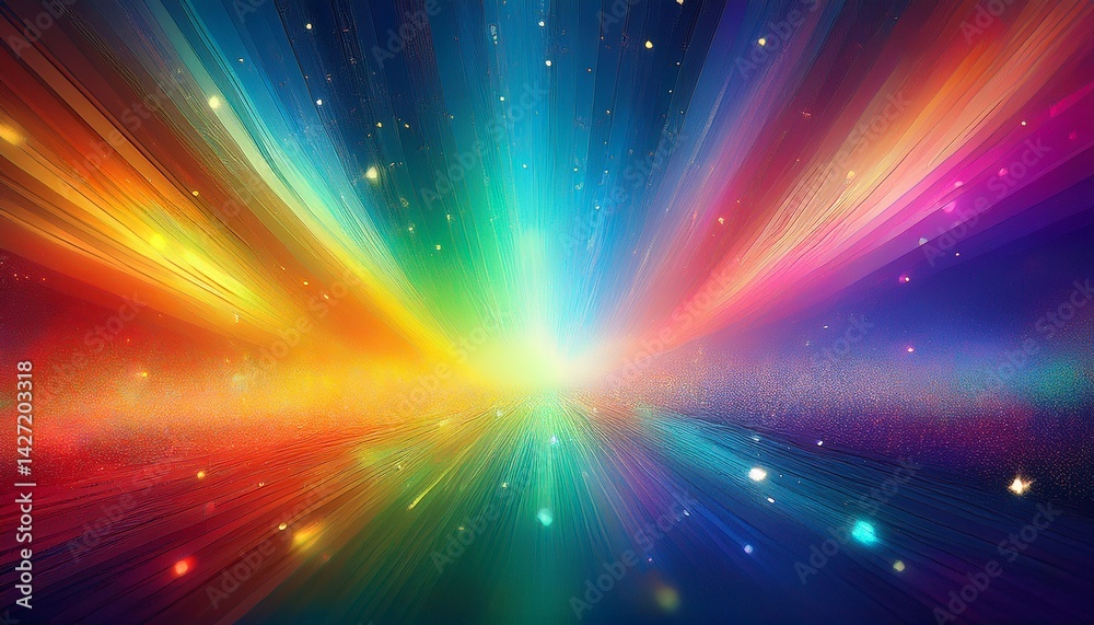 Obraz premium Rainbow Light Sparkles Abstract Background
