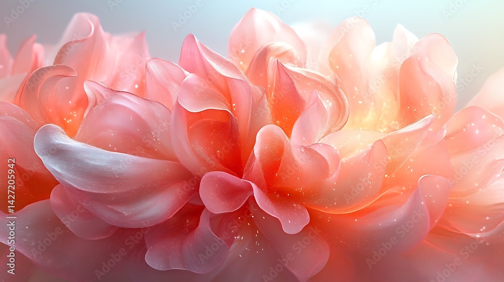 Dreamy Peach Flower Petals Macro Photo Delicate Floral Art Background Soft Focus Dreamy Peach Flower Petals Macro Photo Delicate Floral Art Background Soft Focus