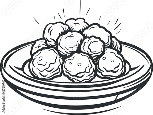 A delicious plate of freshly cooked and crispy bite-sized snacks ready to be enjoyed.