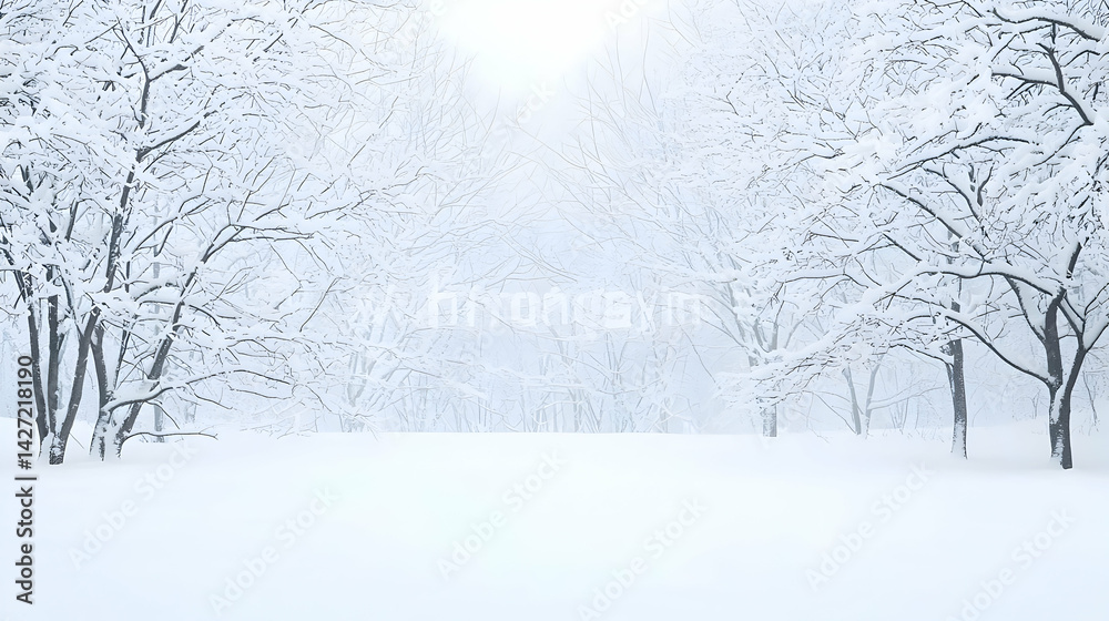 Fototapeta premium Snowy Winter Forest Landscape