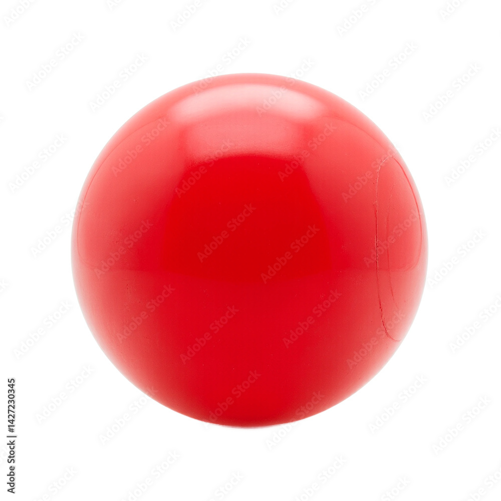 Isolated glossy red rhythmic gymnastics ball