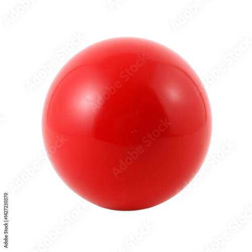 Isolated glossy red rhythmic gymnastics ball