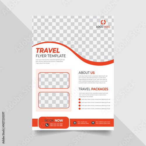 Minimalist Travel Agency Flyer Clean Poster Template for Holiday Packages	