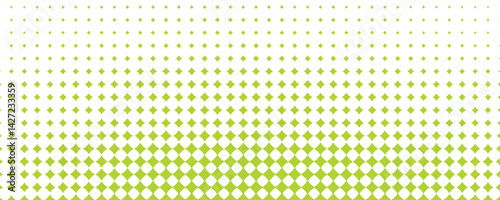 Vector green stars halftone gradient. Comics effect. Isolated on white background