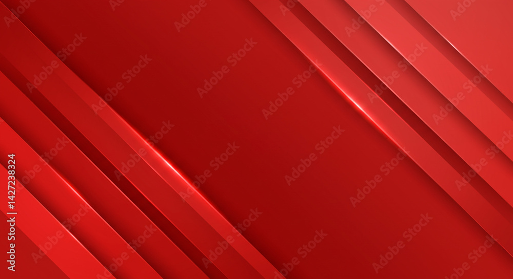 Obraz premium Sleek red abstract background design with dynamic diagonal lines and subtle lighting effects
