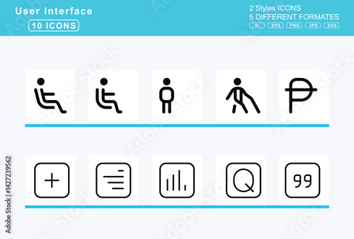 Set of 5 rounded user interface icons,people, poll, pepper, hot, percentage, person, dolly