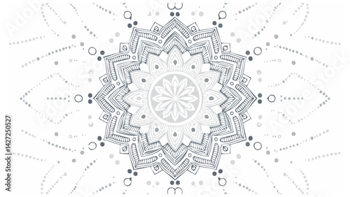 Mandala Symmetrical Vector Design � Intricate meditative patterns, SVG scalable