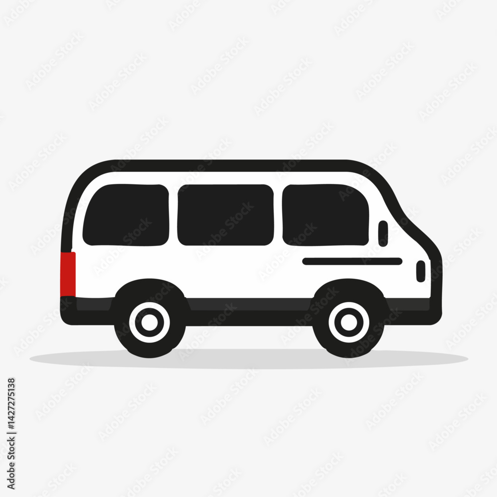 Vanpool - Vector icon, isolated on white background - Vanpool - Vector icon, isolated on white background -