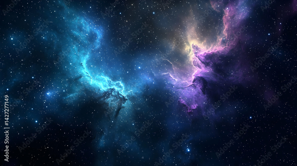 Colorful Nebulae In Deep Space Colorful Nebulae In Deep Space