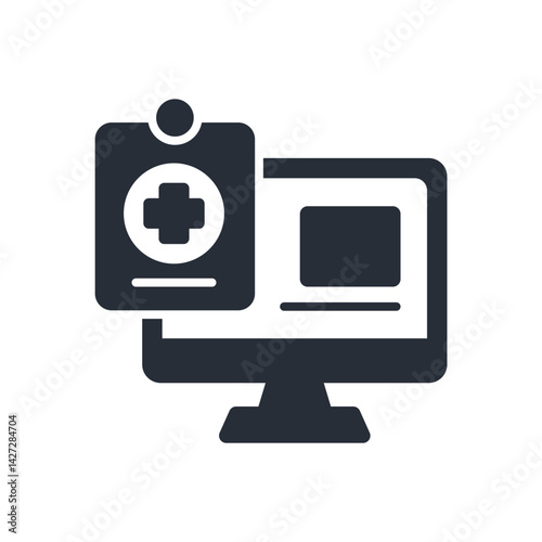 online diagnosis icon. vector.Editable stroke.linear style sign for use web design,logo.Symbol illustration.