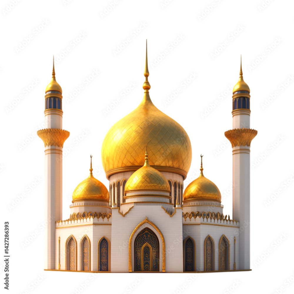 Majestic Golden Mosque Architectural Wonder Majestic Golden Mosque Architectural Wonder