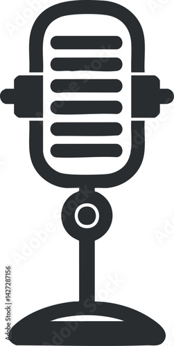 Vintage microphone design suitable for audio recording broadcasting and music performances.