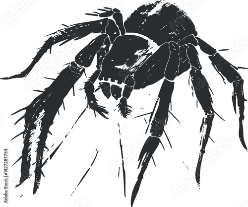 Illustration of a crab showcasing its detailed anatomy and unique features in a marine setting.