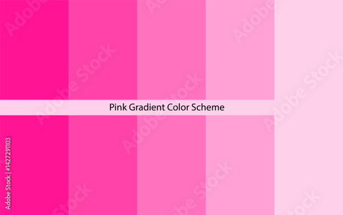 Pink gradient color scheme, Pink gradient color pallet, Elegant Pink Color gradient Palettes, Color Palette Pink Gradient Images