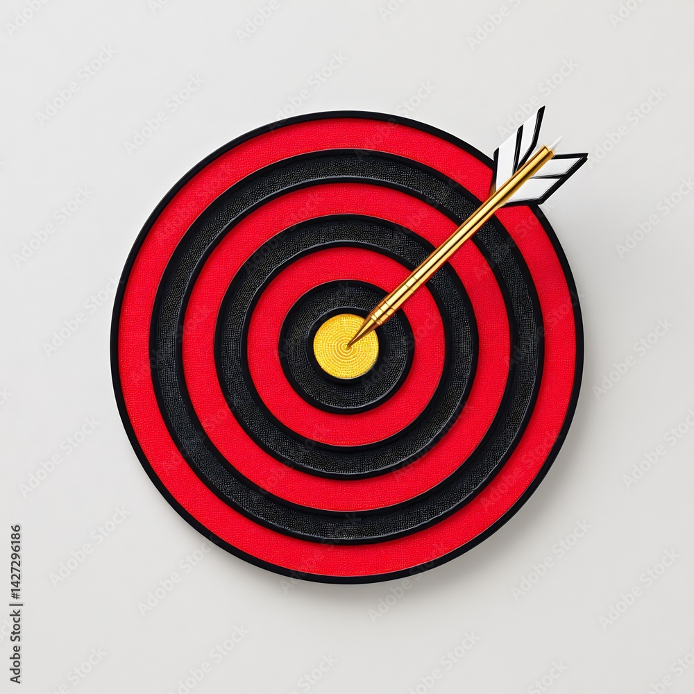 dart hitting center of bullseye target dart hitting center of bullseye target