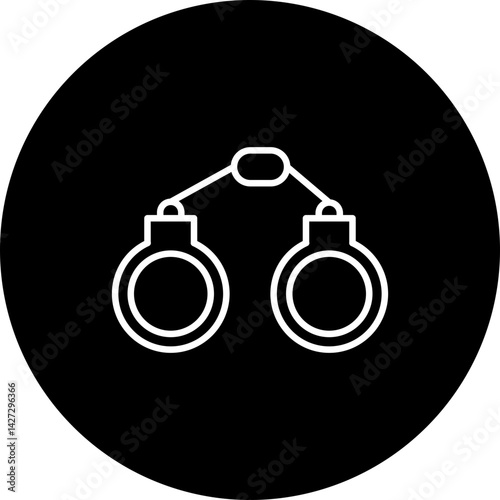 Arrest  Vector Line Black Circle Icon Design