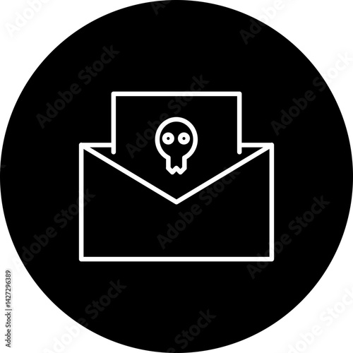 Blackmail  Vector Line Black Circle Icon Design