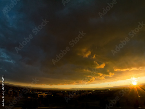  Sunset over Laramie Valley; Laramie, Wyoming