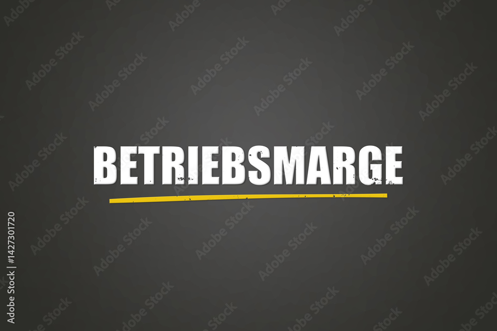 Obraz premium Betriebsmarge (Operating margin) - A blackboard with white text.