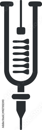 Wallpaper Mural A black silhouette of a syringe, representing healthcare and medical treatments. Torontodigital.ca