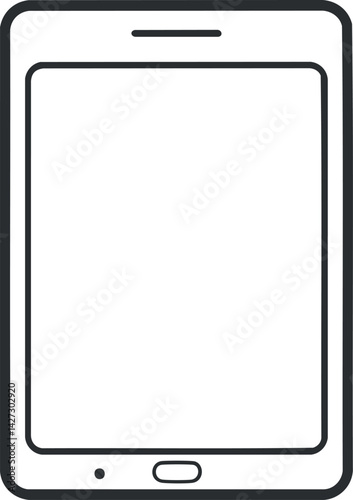 A blank tablet device illustration suitable for app design and digital mockups.