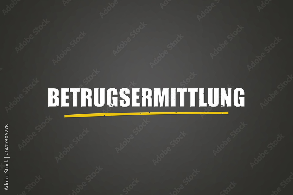 Obraz premium Betrugsermittlung (Fraud Investigation) - A blackboard with white text.