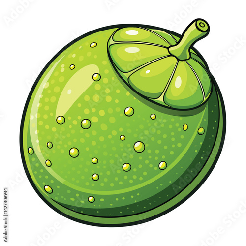 Vibrant Green Lime Illustration