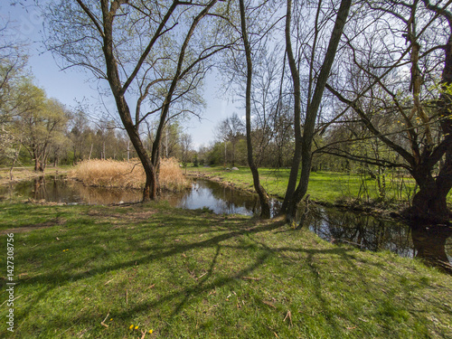 Obraz na płótnie Spring Landscape of South Park in city of Sofia, Bulgaria w salonie