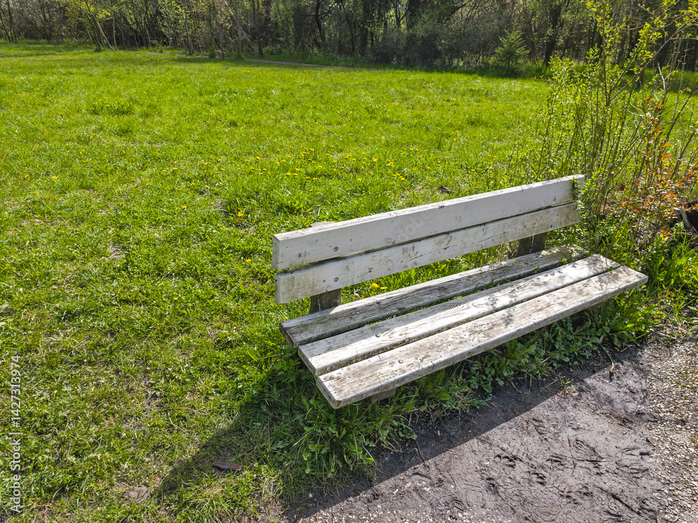 Spring Landscape of South Park in city of Sofia, Bulgaria