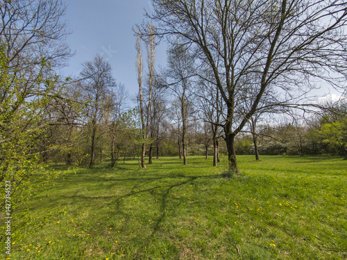 Obraz na płótnie Spring Landscape of South Park in city of Sofia, Bulgaria w salonie