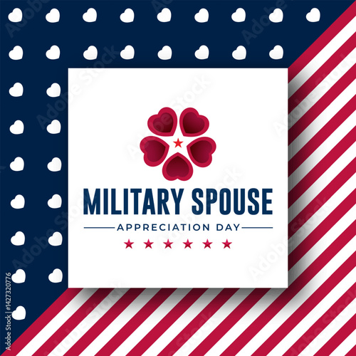 Military Spouse Appreciation Day Background Design Illustration 