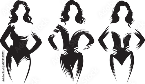 Chic Fashion Illustration Graphic - Isolated Clip Art Design Element