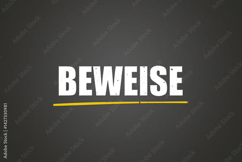 Fototapeta premium Beweise (Proofs) - A blackboard with white text.