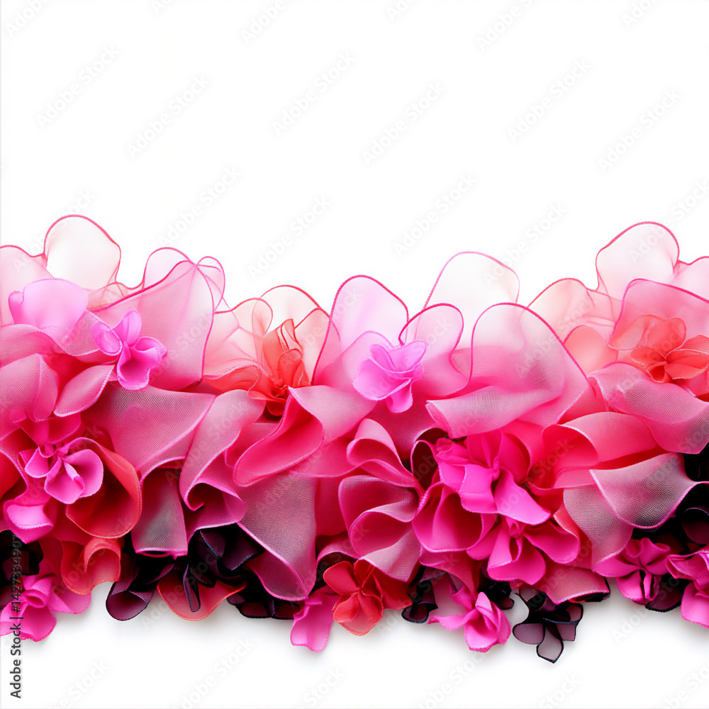 Obraz premium soft flowing chiffon pastel colors ethereal border