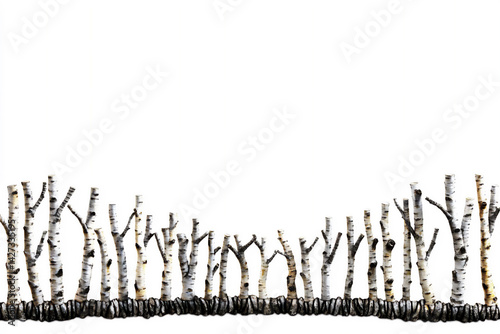 thin natural birch bark strips rustic border