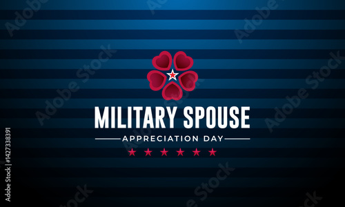 Military Spouse Appreciation Day Background Design Illustration 