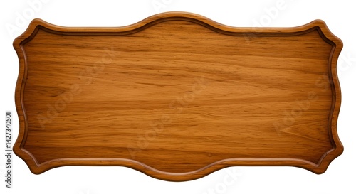 Wooden sign decorative blank panel background isolated design element