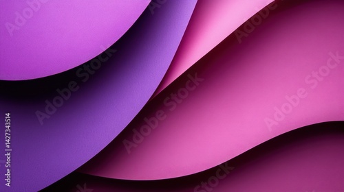 Abstract layers of vibrant purple and pink create a flowing, textured background with subtle linear patterns
