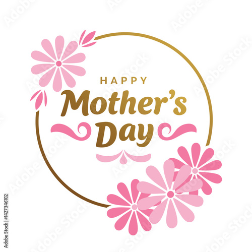 Happy Mother's Day Floral Circle 